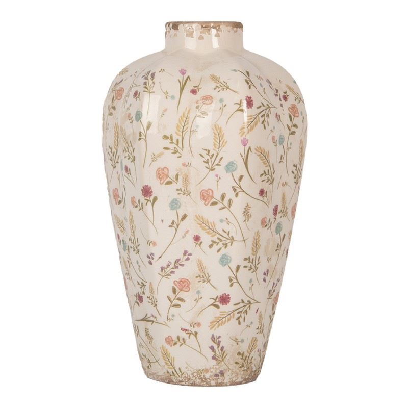 Декоративна керамічна ваза в вінтажному стилі Colored Flowers, 21*34 см, 6CE1937M