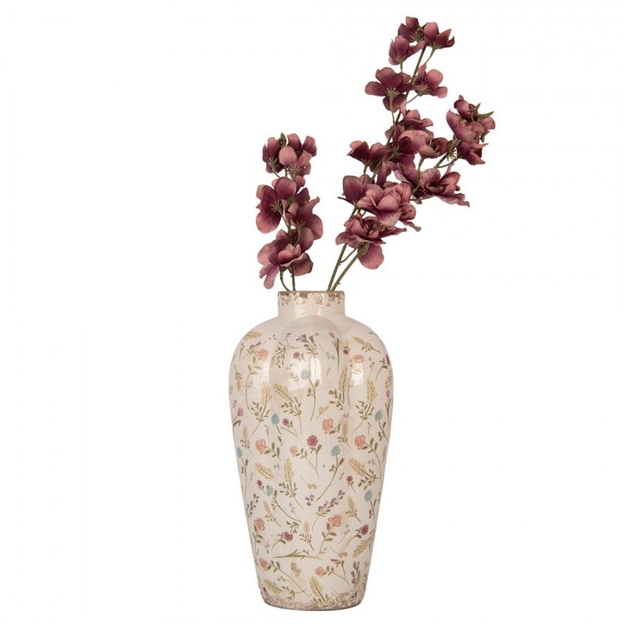 Декоративна керамічна ваза в вінтажному стилі Colored Flowers, 21*34 см, 6CE1937M