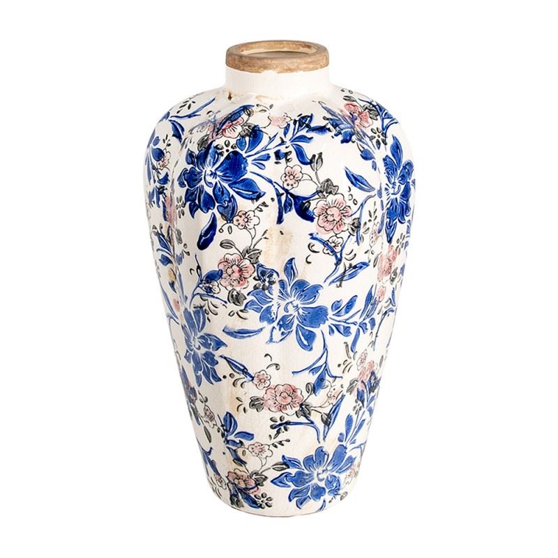 Декоративная керамическая ваза в винтажном стиле Blue Flowers, 21*35 см, 6CE1935M
