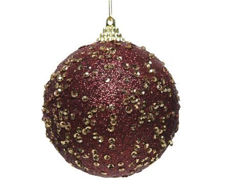 Новорічна прикраса куля oxblood, 8 см